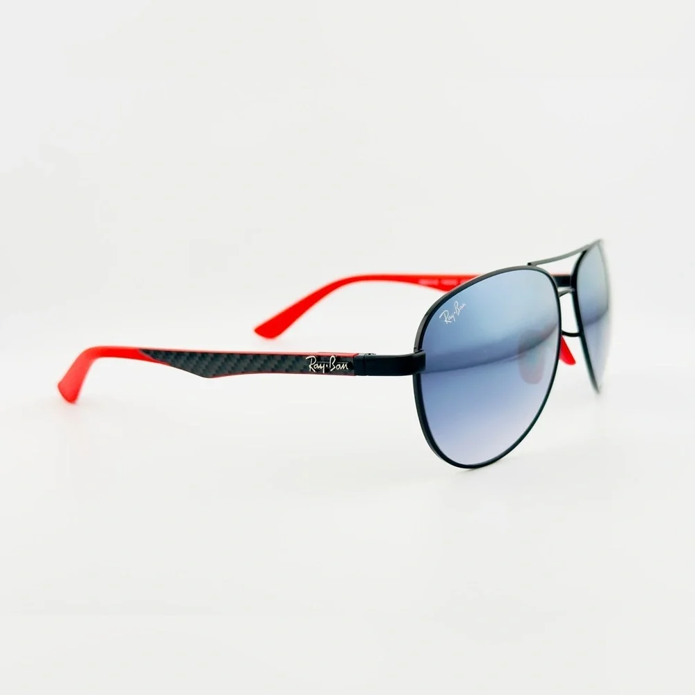 Ray-Ban Scuderia Ferrari Sunglasses RB8313-M Black Frame Gradient Mirror Lenses